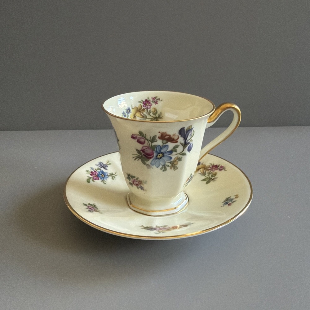 Vintage P.T. Bavaria Tirschenreuth Demitasse Cup & Saucer "The Colwyn" 4562